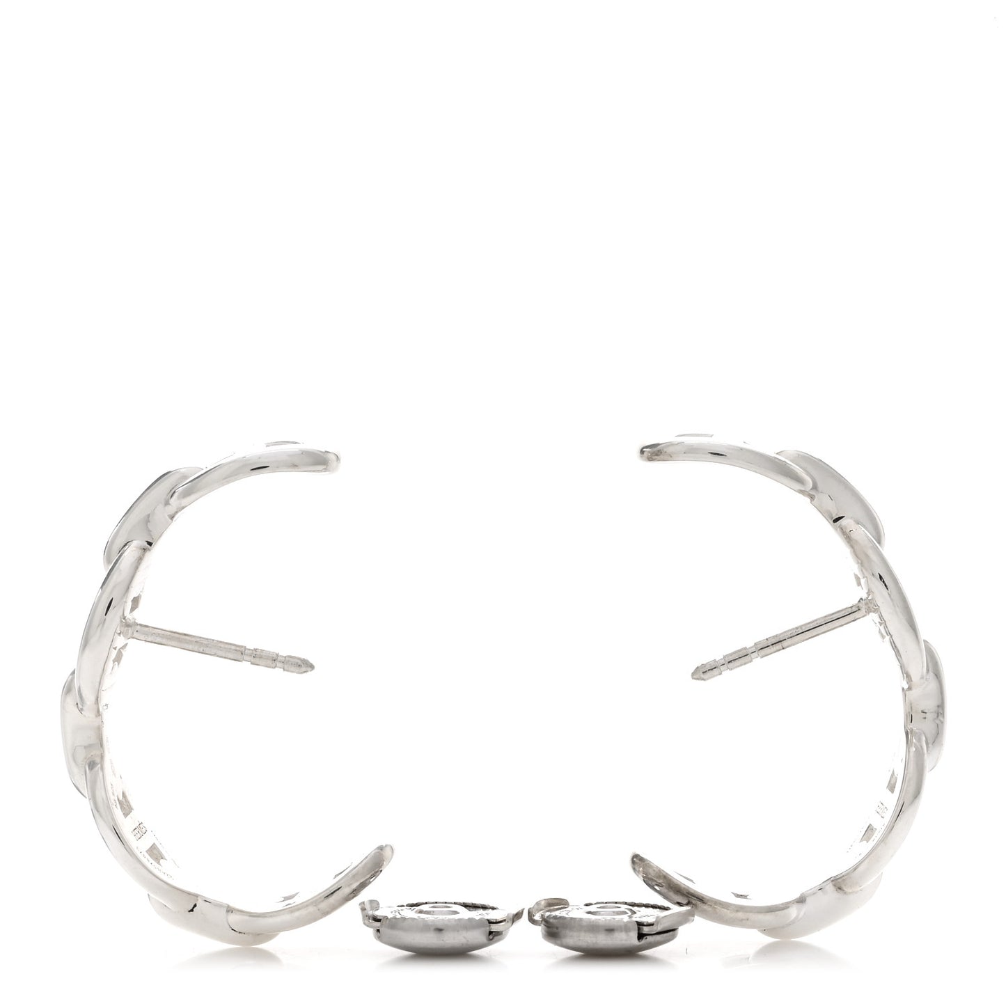 Sterling Silver Chaine D'Ancre Enchainee Climber Earrings