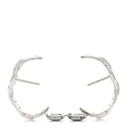 Hermes Sterling Silver Chaine D'Ancre Enchainee Climber Earrings 3 of 5