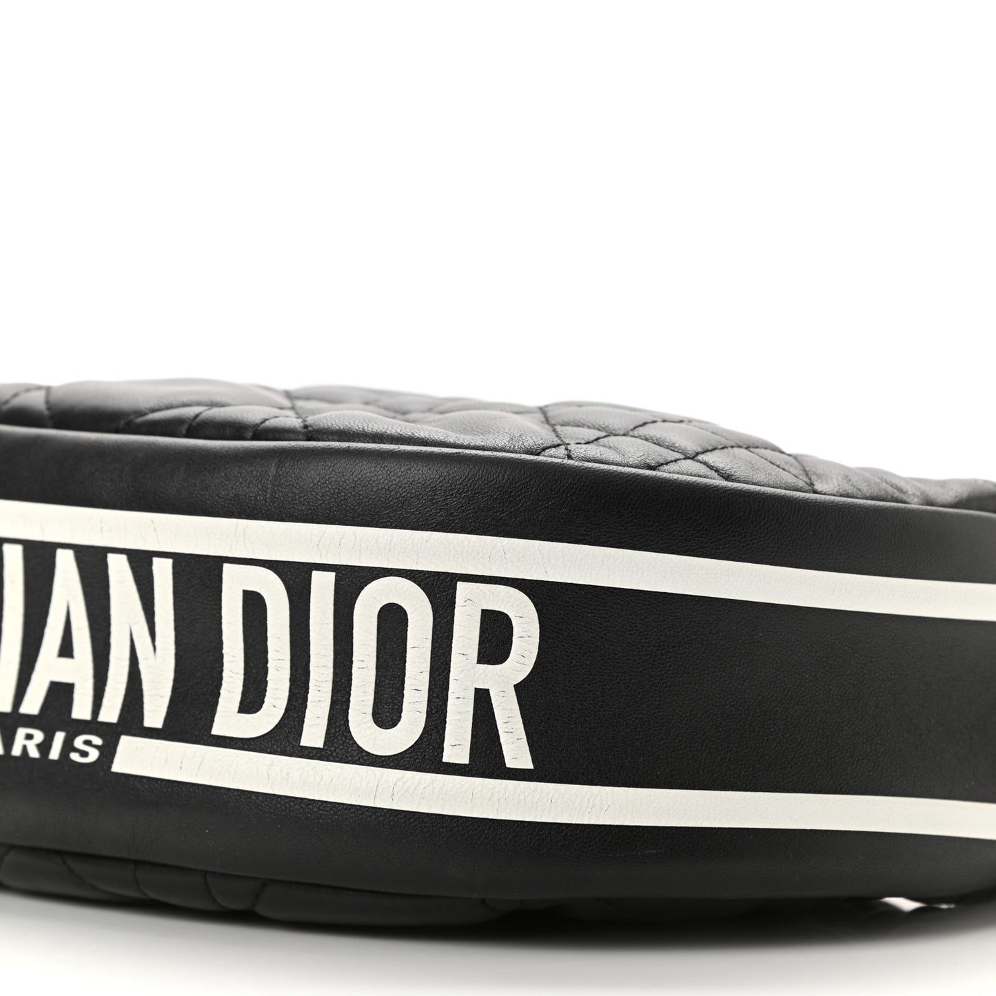 Lambskin Cannage Medium Dior Vibe Hobo Bag Black