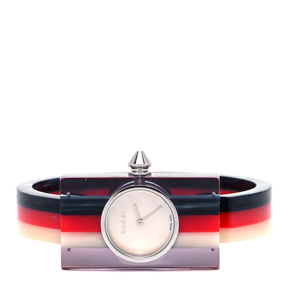 Gucci Stainless Steel Plexiglass Mother of Pearl 24mm Quartz Watch 2 of 5