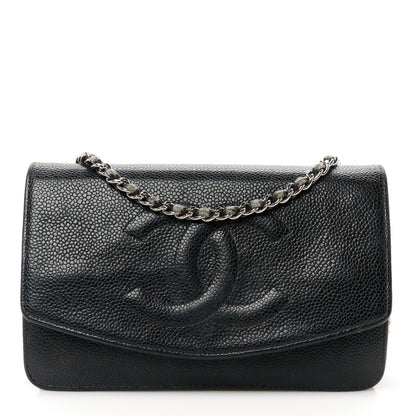 Chanel Caviar Timeless CC Wallet On Chain WOC Black 1 of 11