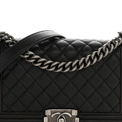 Chanel Caviar Quilted Medium Boy Flap Black 8 of 14