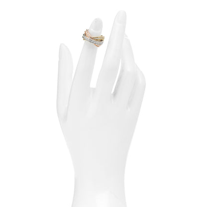 Cartier 18K White Yellow Pink Gold Diamond Trinity Ring 48 4.5 2 of 4