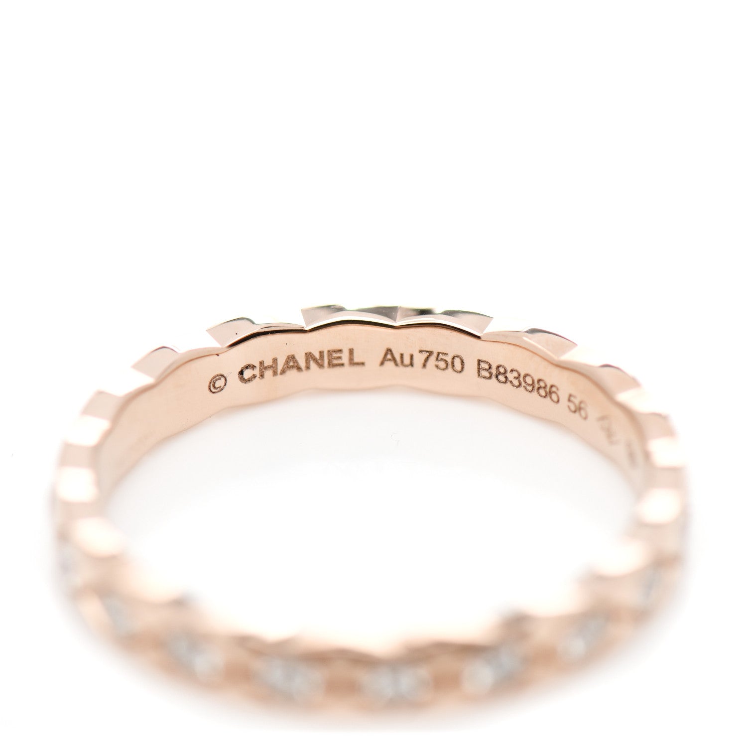 Chanel 18K Beige Gold Diamond Mini Coco Crush Ring 56 7.5 5 of 7