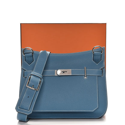 Hermes Taurillon Clemence Jypsiere 31 Blue Jean 9 of 9