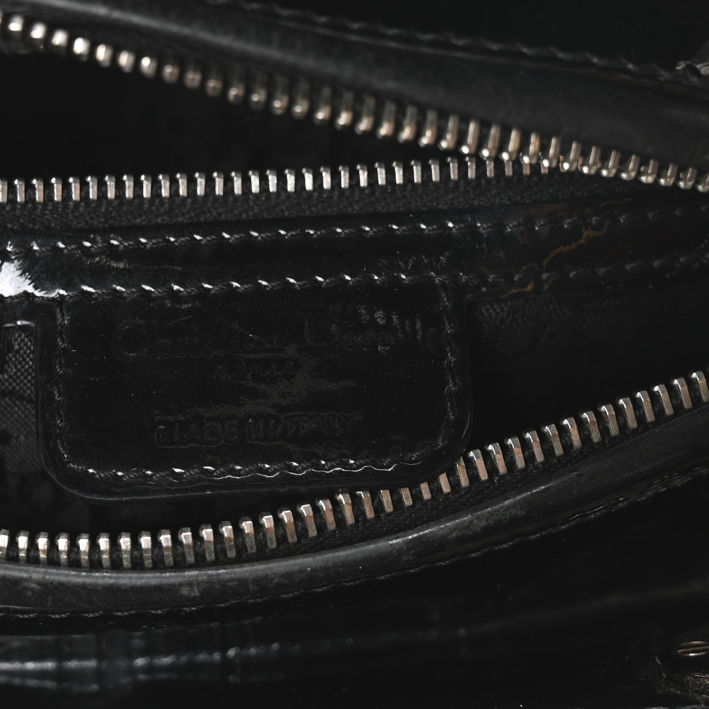 Patent Cannage Medium Lady Dior Black