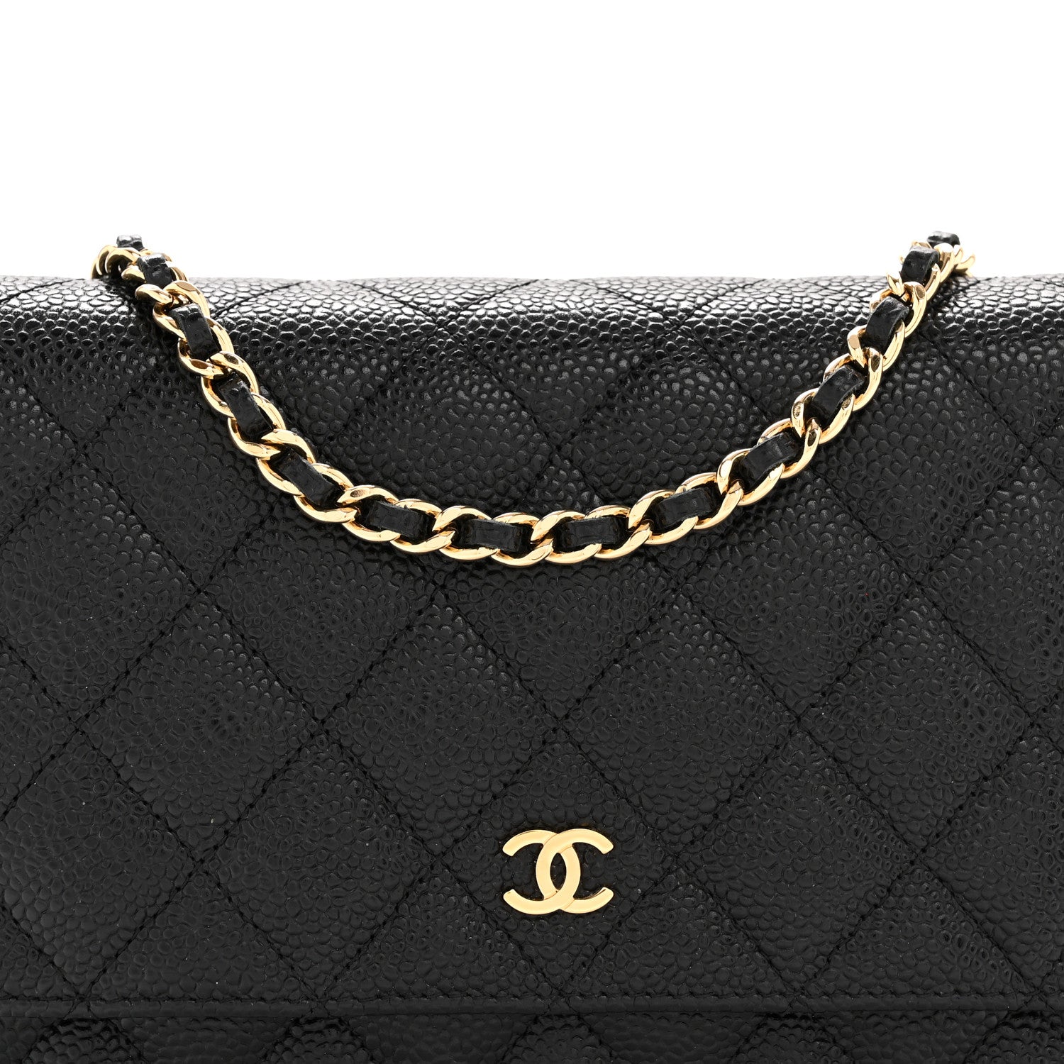 Chanel Caviar Quilted Wallet on Chain WOC Black 9 of 13