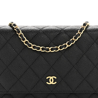 Chanel Caviar Quilted Wallet on Chain WOC Black 9 of 13