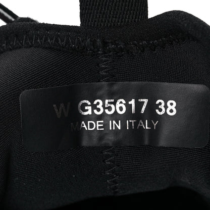Chanel Velvet Calfskin Mixed Fibers CC Sneakers 38 Black 8 of 9