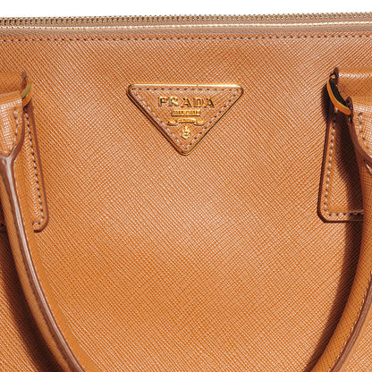 Prada Saffiano Lux Extra Large Galleria Double Zip Tote Caramel 11 of 11