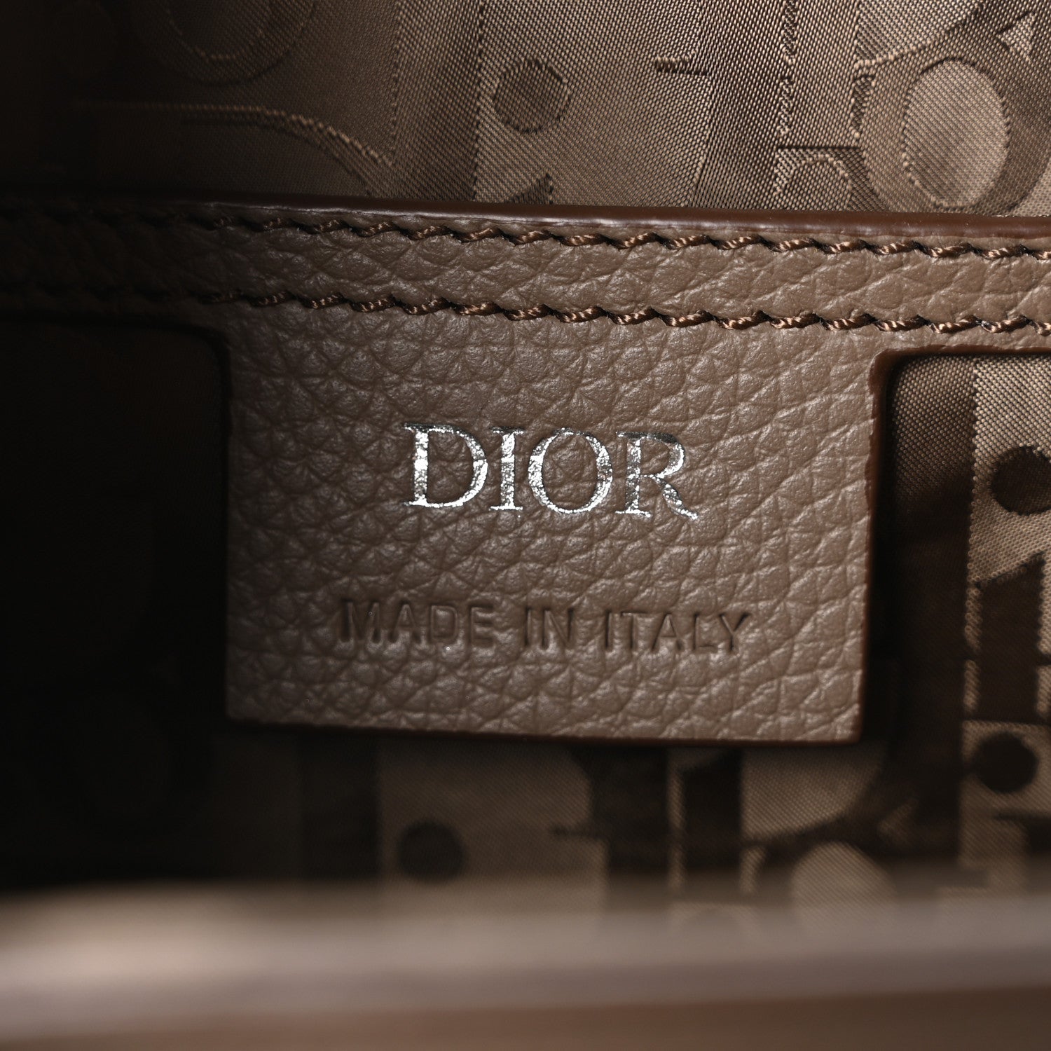 Christian Dior Grained Calfskin Hit The Road Bag Brown 6 of 10