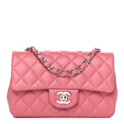 Chanel Lambskin Quilted Mini Rectangular Flap Pink 1 of 4