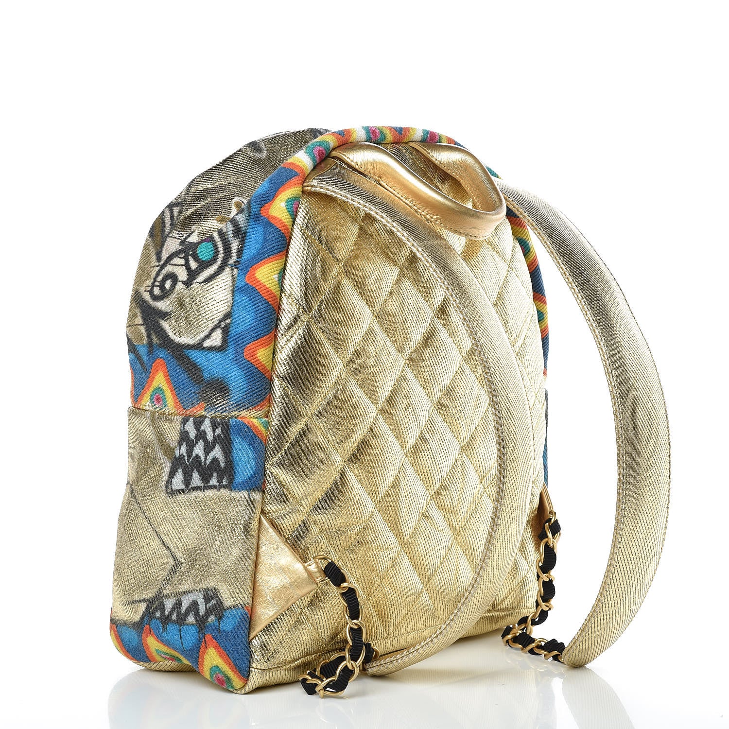Chanel Graffiti Printed Canvas Street Spirit Backpack Multicolor 3 of 8