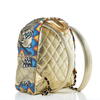 Chanel Graffiti Printed Canvas Street Spirit Backpack Multicolor 3 of 8