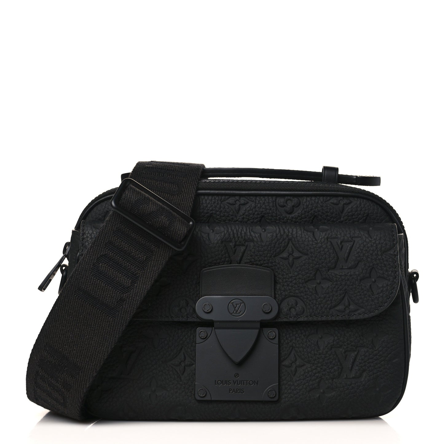 Taurillon Monogram S Lock Messenger Black