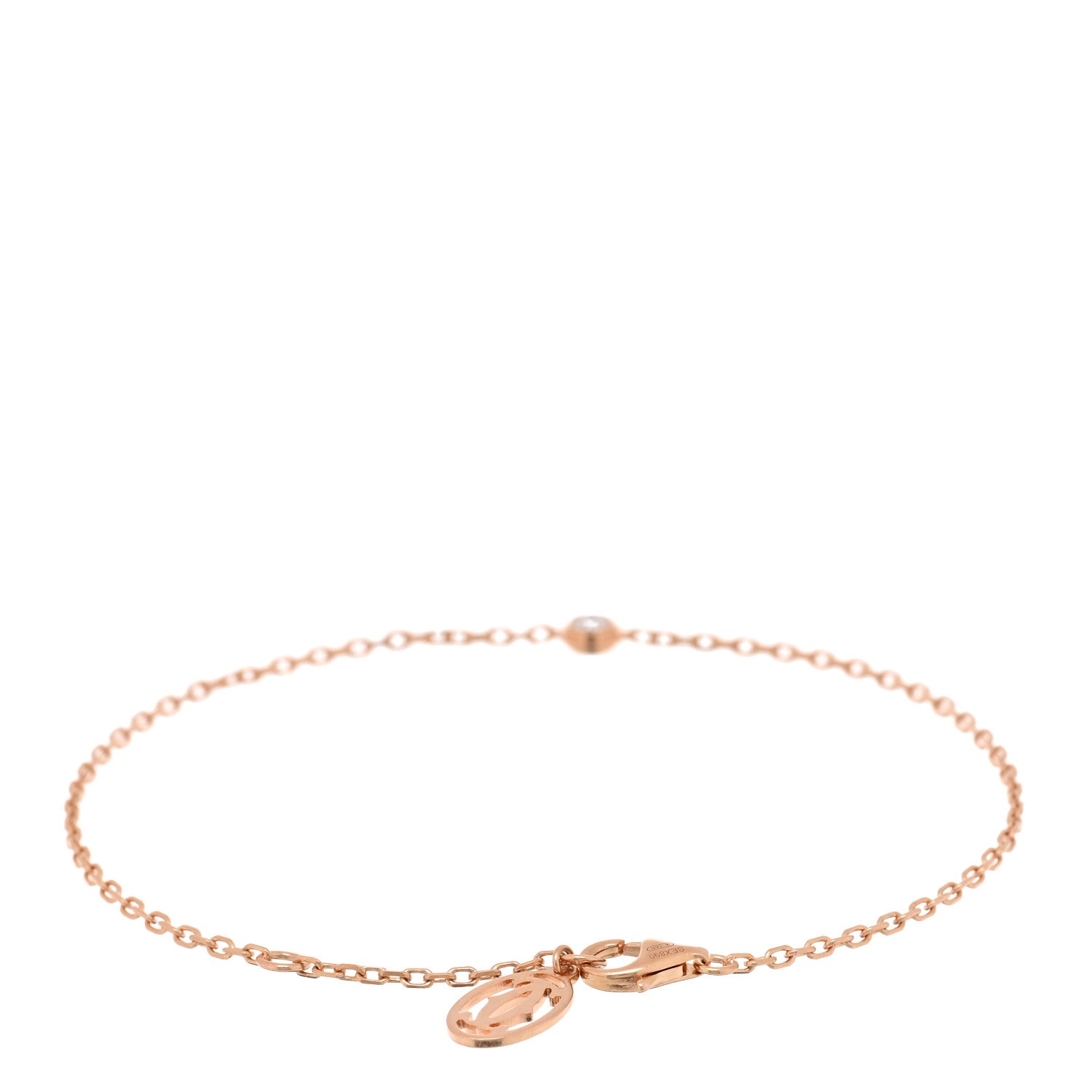 Cartier 18K Pink Gold Diamond SM D'Amour Bracelet 2 of 3