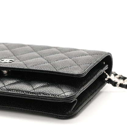 Chanel Caviar Quilted Wallet On Chain WOC Black 10 of 11