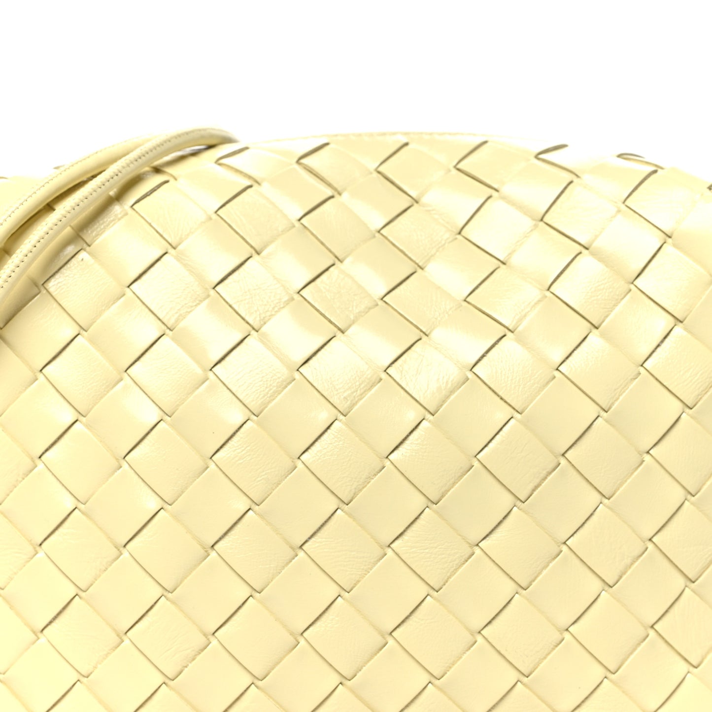 Polished Nappa Intrecciato Knot Small Loop Camera Bag Zest Washed