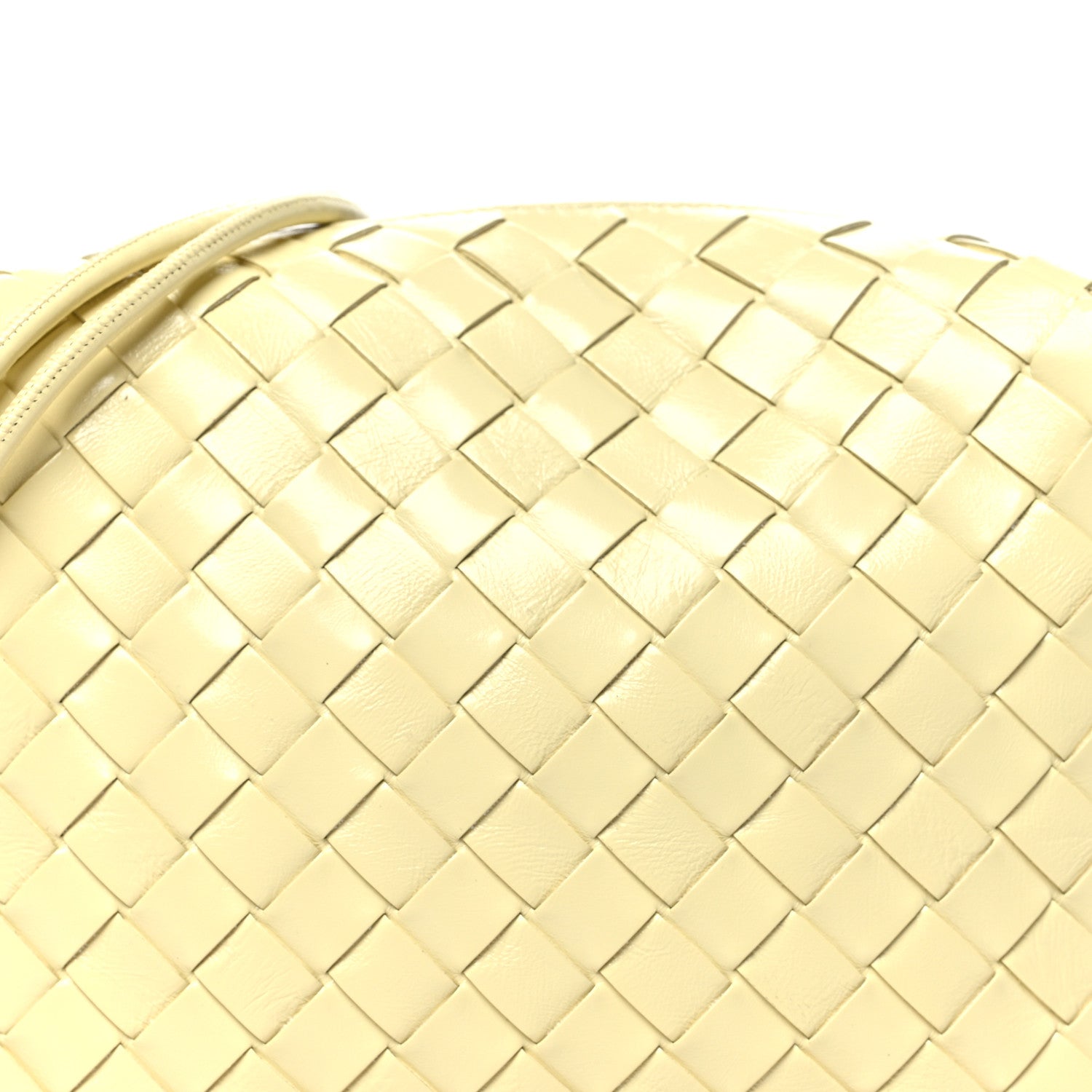 Bottega Veneta Polished Nappa Intrecciato Knot Small Loop Camera Bag Zest Washed 7 of 10