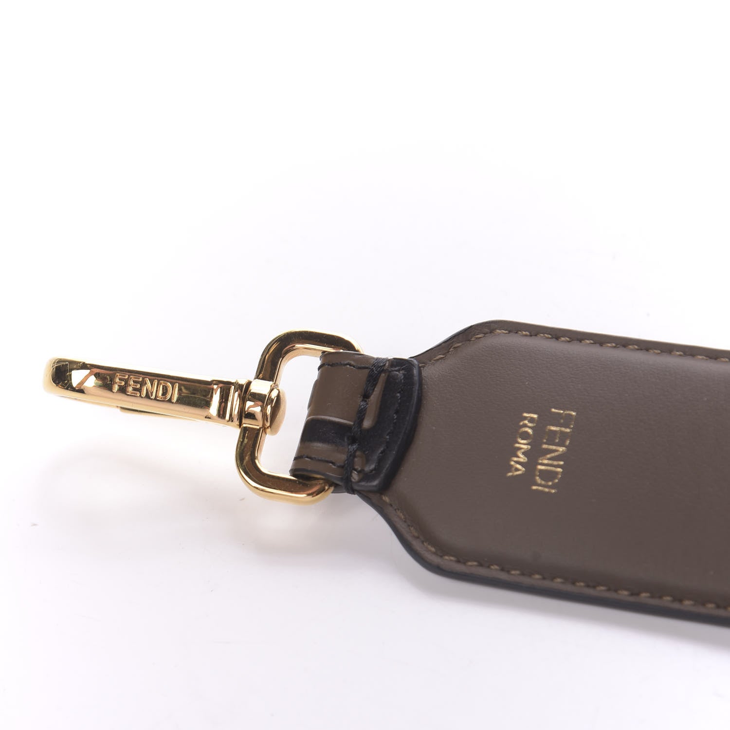 Fendi Vitello Century Bi-Color FF 1974 Embossed Strap You Maya Black 7 of 7