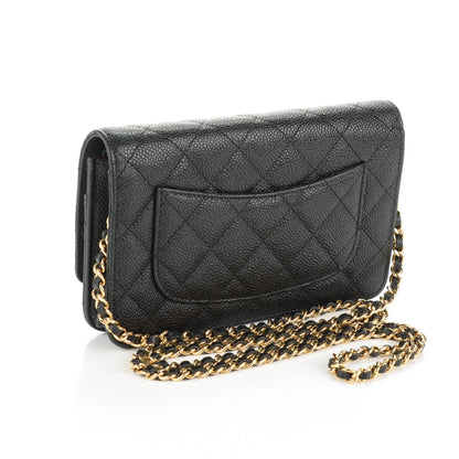 Chanel Caviar Quilted Wallet On Chain WOC Black 3 of 8