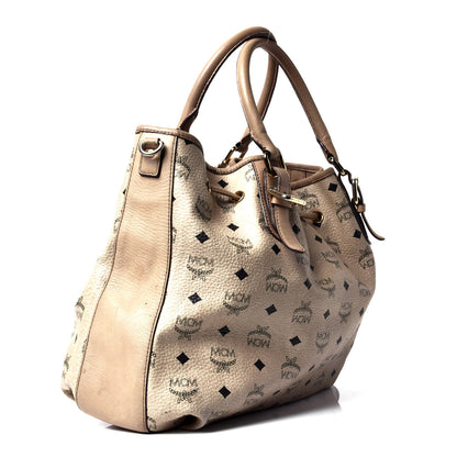 MCM Visetos Medium Drawstring Shopper Beige 2 of 5