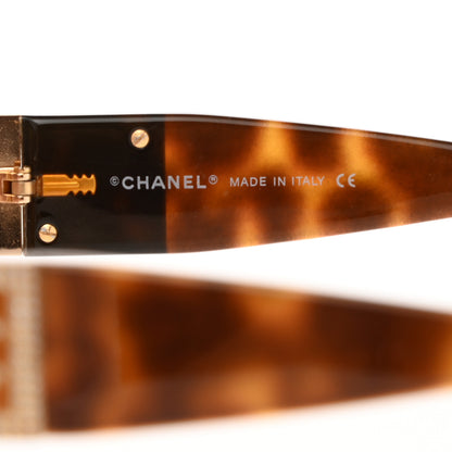 Chanel Tortoise Crystal CC Logo Sunglasses 4095-B 5 of 8