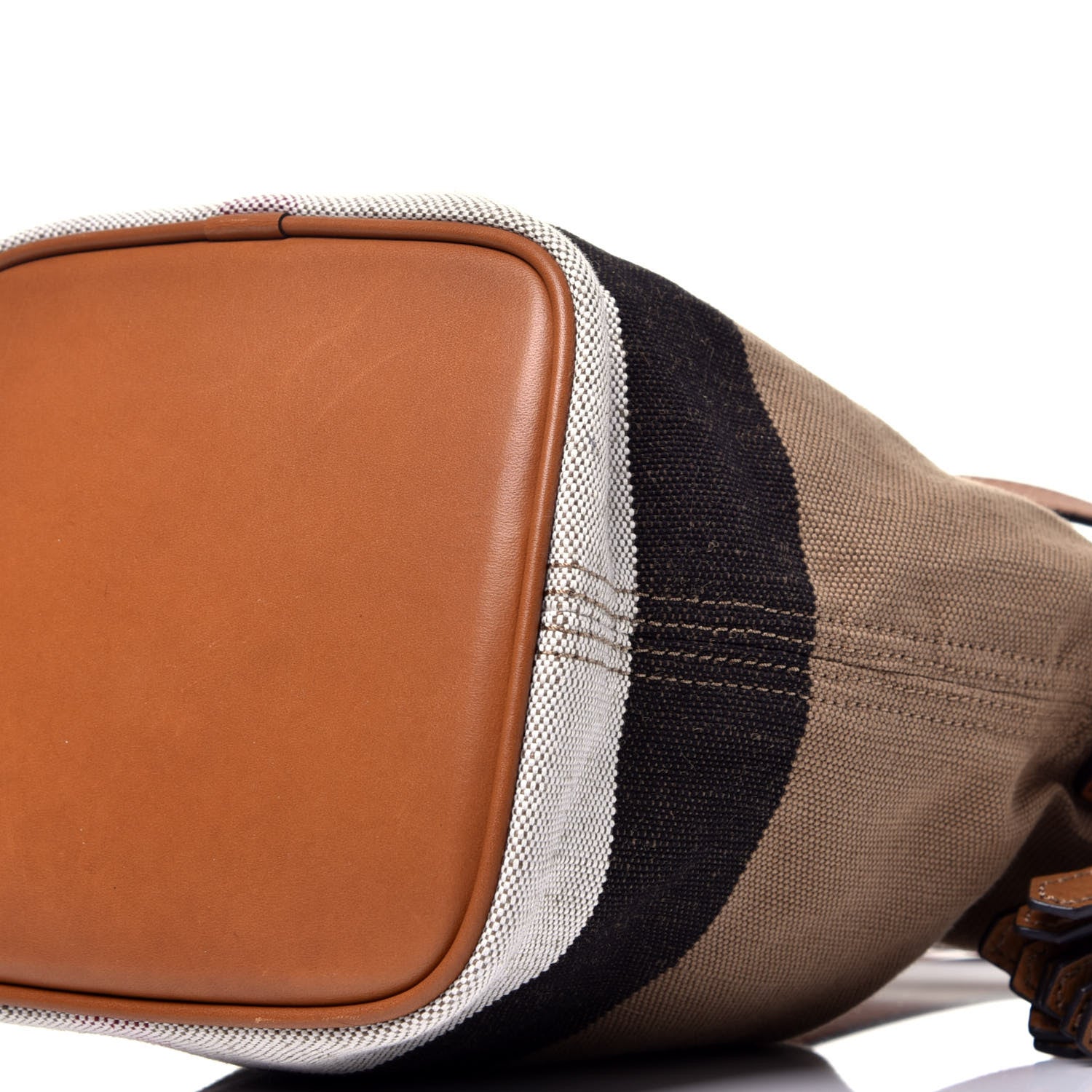 Burberry Canvas Mega Check Mini Ashby Tassel Crossbody Saddle Brown 8 of 8