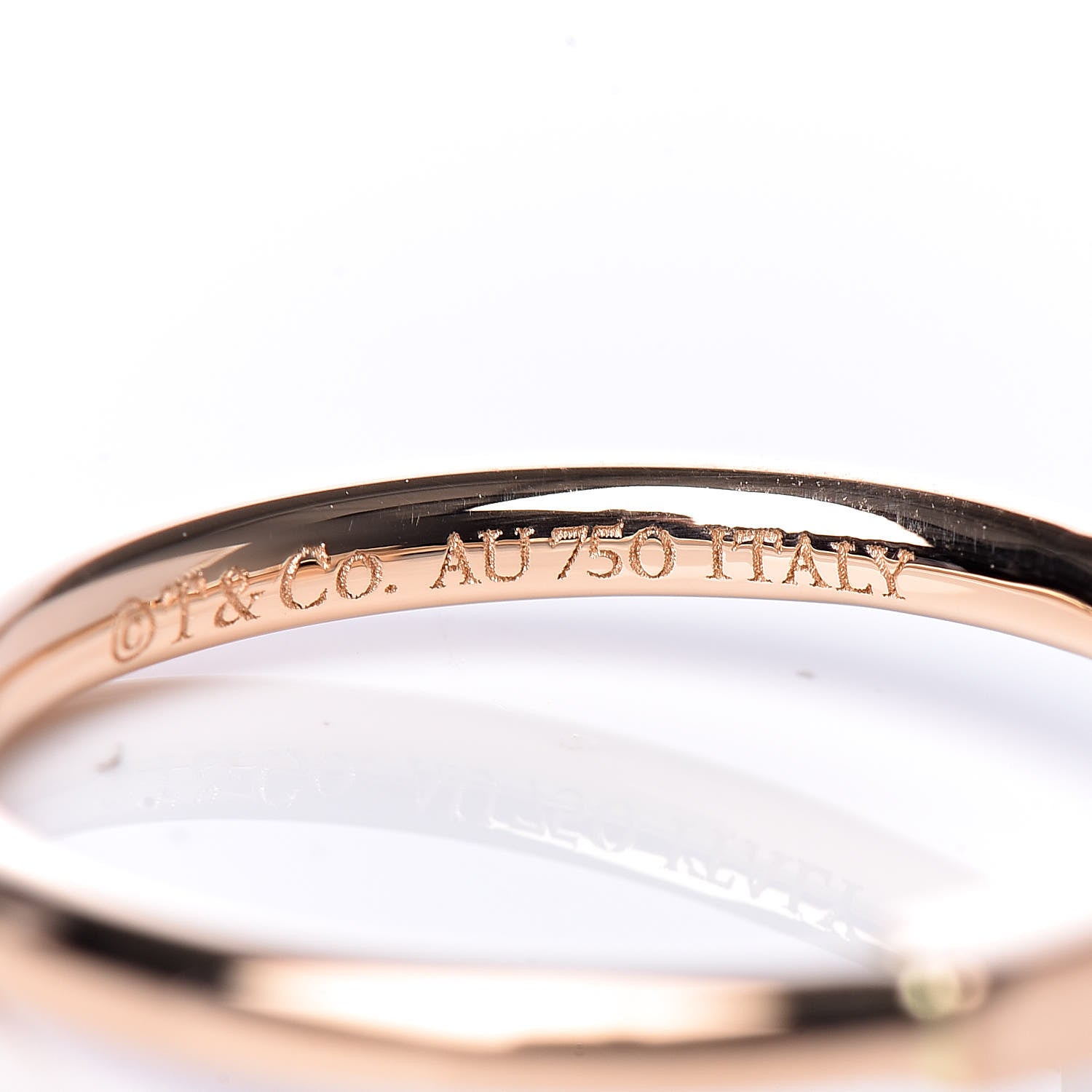 Tiffany 18K Rose Gold T Wire Ring 48 4.5 5 of 5