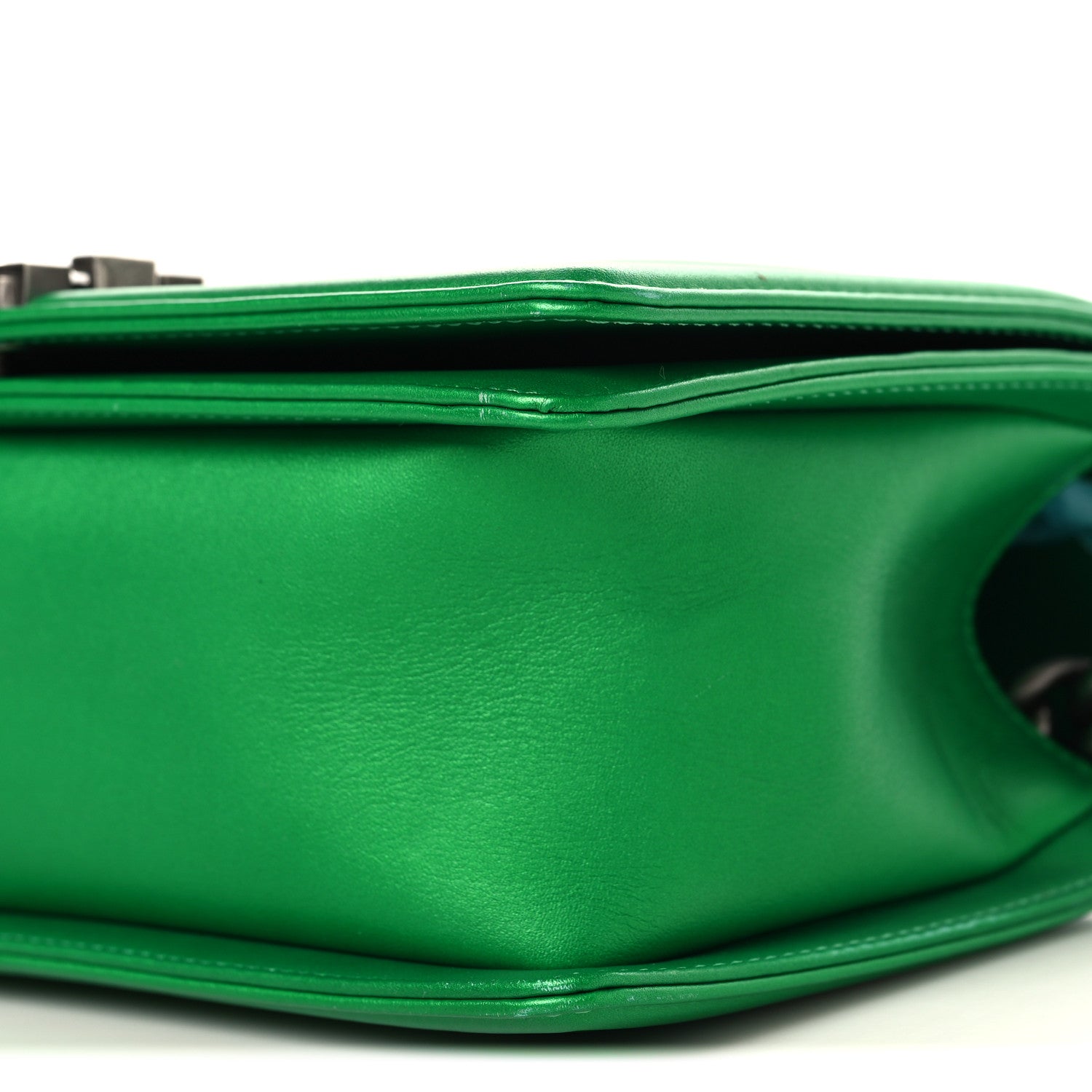 Chanel Metallic Calfskin Quilted Medium Boy Flap Green 10 of 10