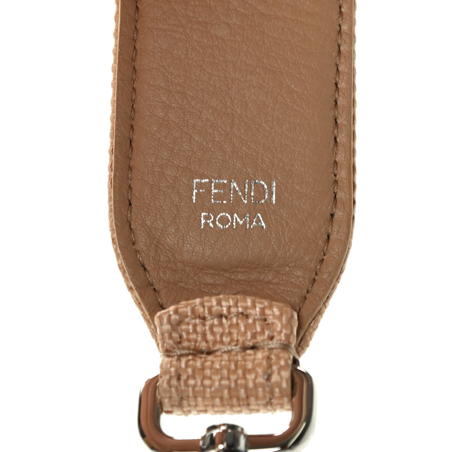 Fendi Raffia Crystal Floral Strap You Beige Navy 4 of 4