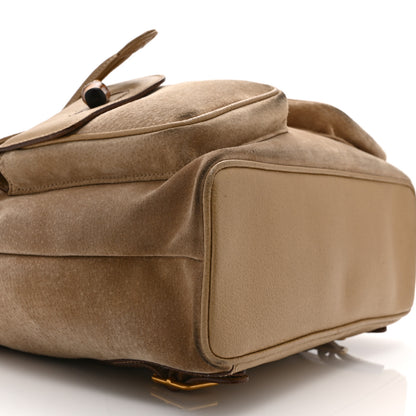 Gucci Suede Bamboo Backpack Beige 9 of 15