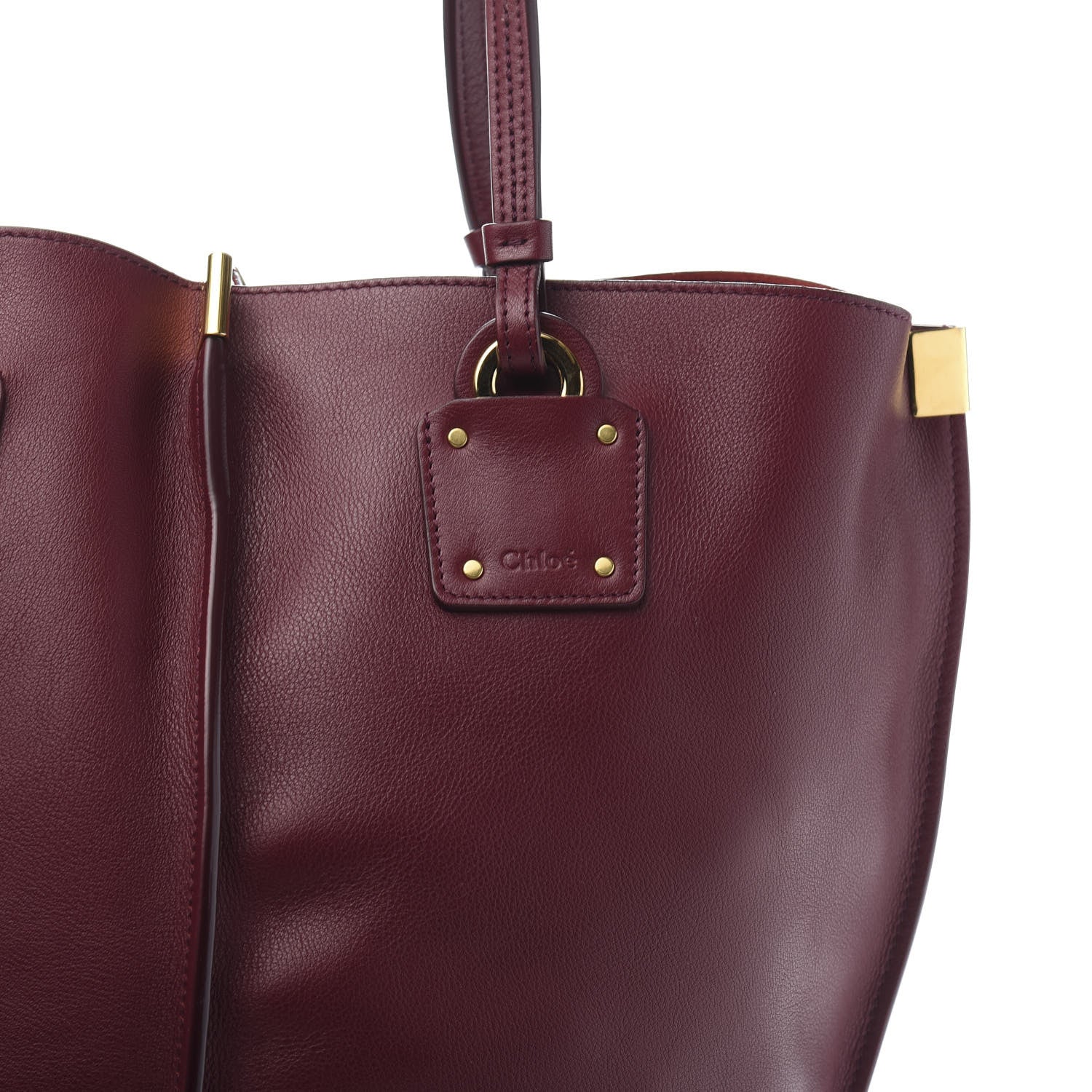 Chloe Smooth Calfskin Medium Vick Tote Burnt Brown 15 of 15