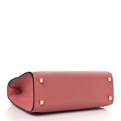 Moynat Carat Calfskin Gabrielle BB Wood Rose 4 of 9