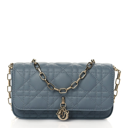 Christian Dior Lambskin Cannage Dior Talk Phone Pouch Cloud Blue 1 of 10