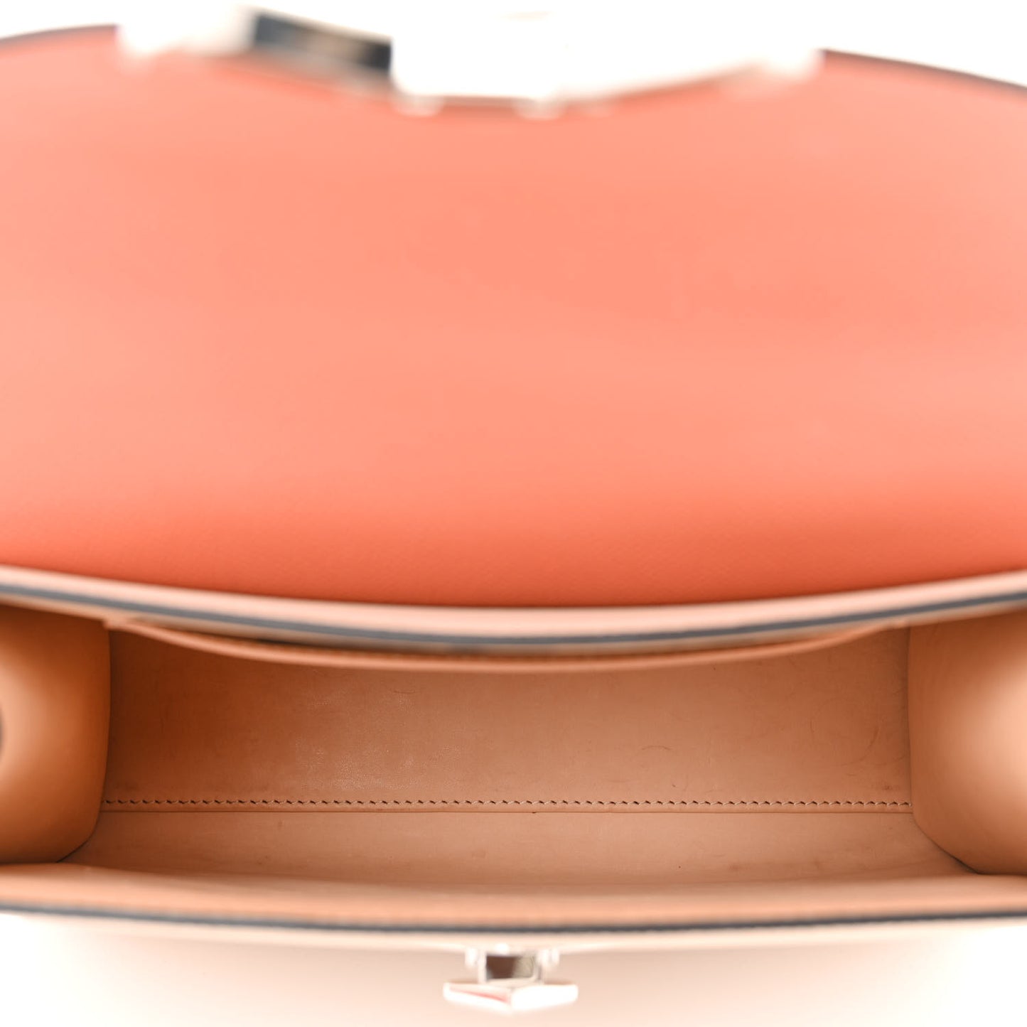 Carat Calfskin Bicolor Gabrielle PM Peche Powder