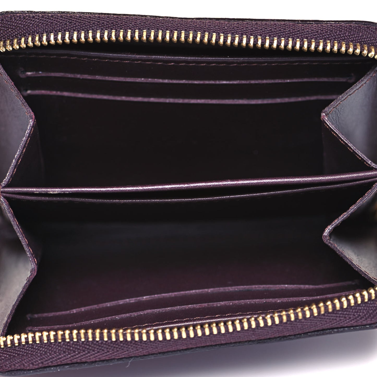 Vernis Rayures Zippy Coin Purse Amarante