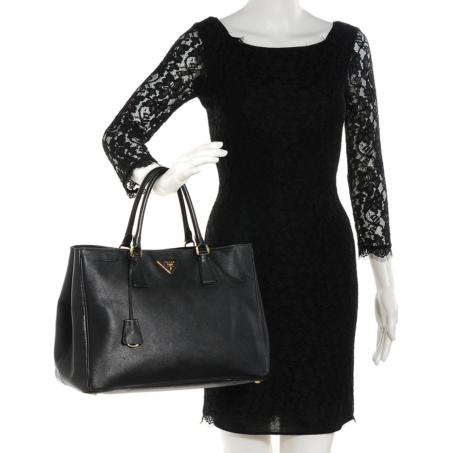 Saffiano Lux Large Tote Nero Black