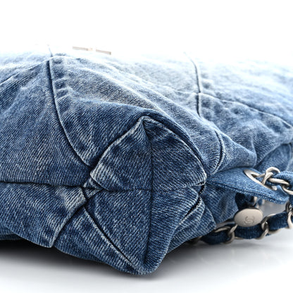 Chanel Denim Quilted Chanel 22 Backpack Blue 10 of 10