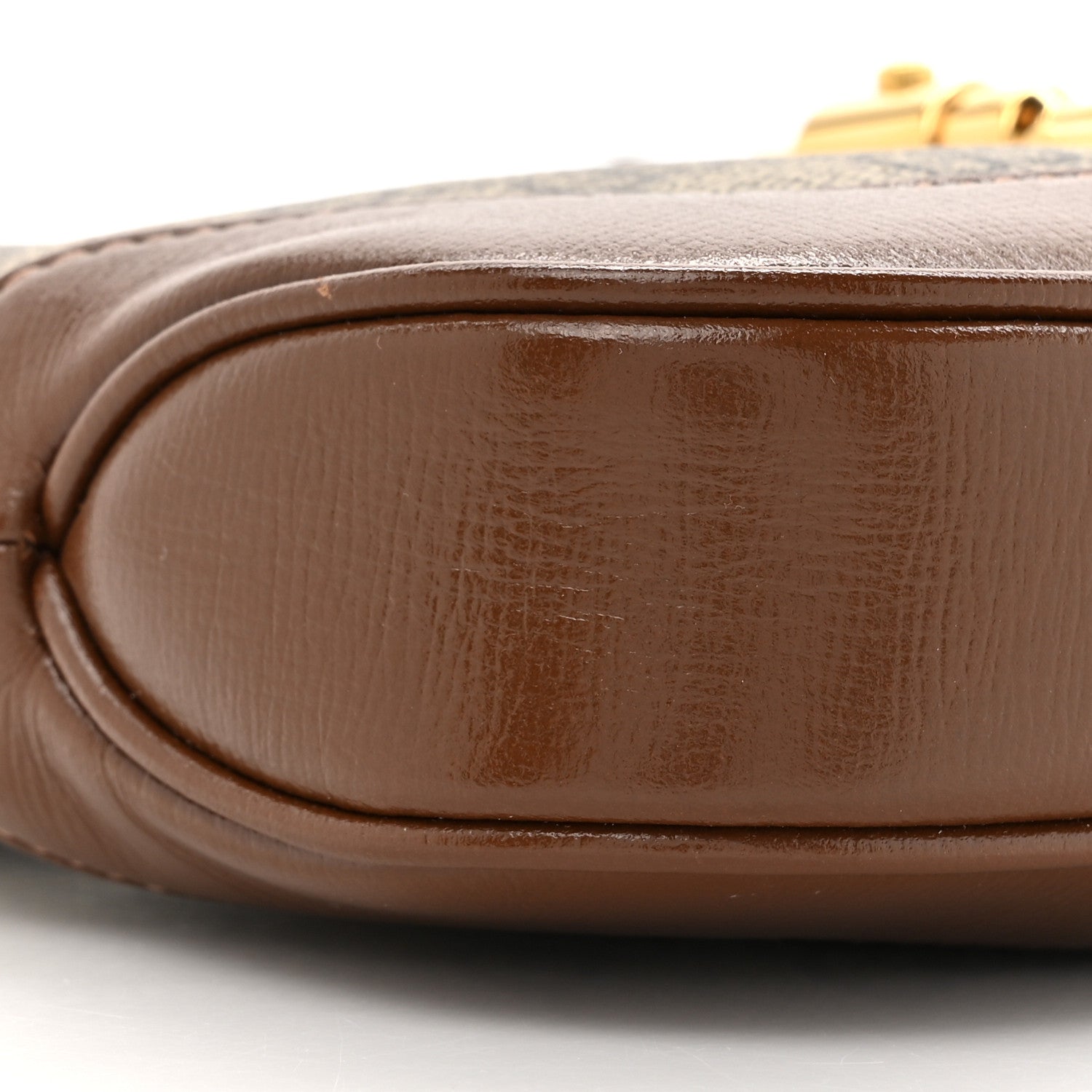 Gucci GG Supreme Monogram Azalea Calfskin Web Mini Jackie 1961 Hobo Beige Ebony Brown Sugar 10 of 11