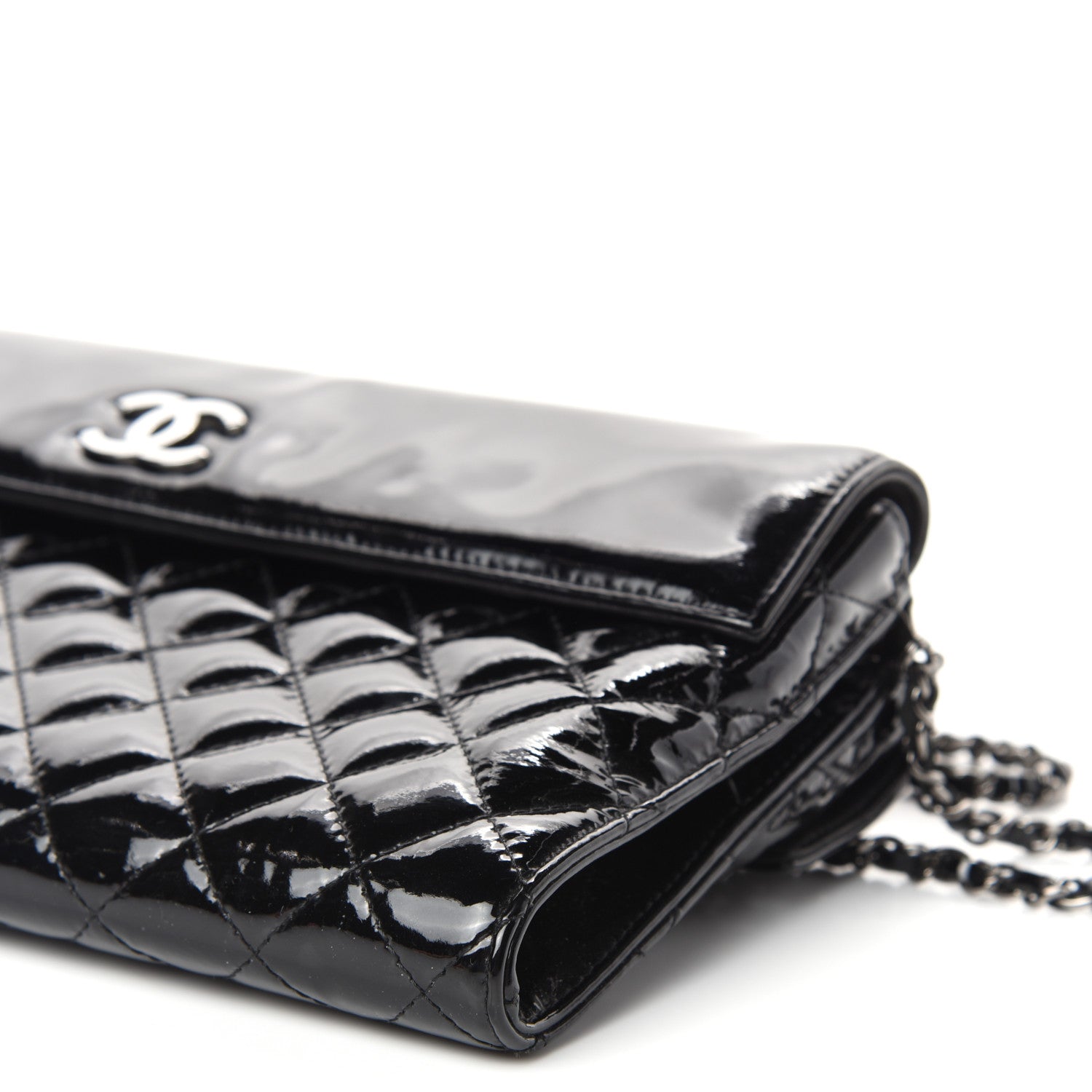 Chanel Patent Quilted Double Sided Crossbody Bag Black 9 of 10