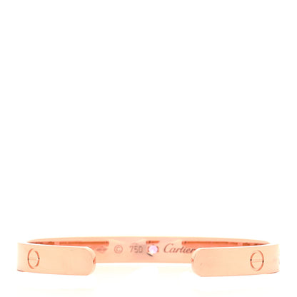 Cartier 18K Pink Gold Pink Sapphire LOVE Cuff Bracelet 16 3 of 4