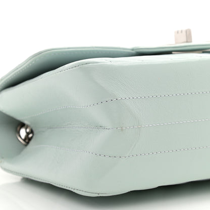 Chanel Aged Calfskin Chevron Quilted 2.55 Reissue Mini Flap Light Blue 9 of 10