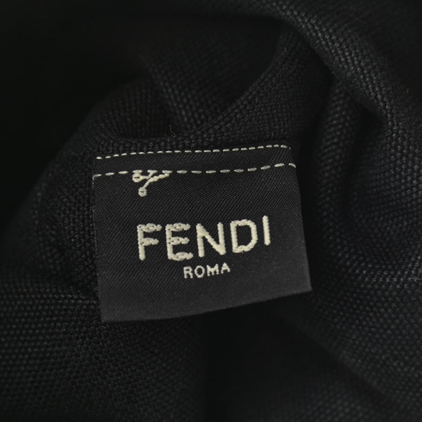 Canvas Vitello King F is Fendi FF Embroidered Mini Mon Tresor Bucket Bag Black