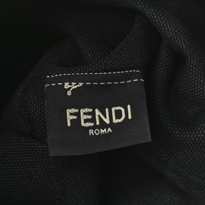 Fendi Canvas Vitello King F is Fendi FF Embroidered Mini Mon Tresor Bucket Bag Black 8 of 11