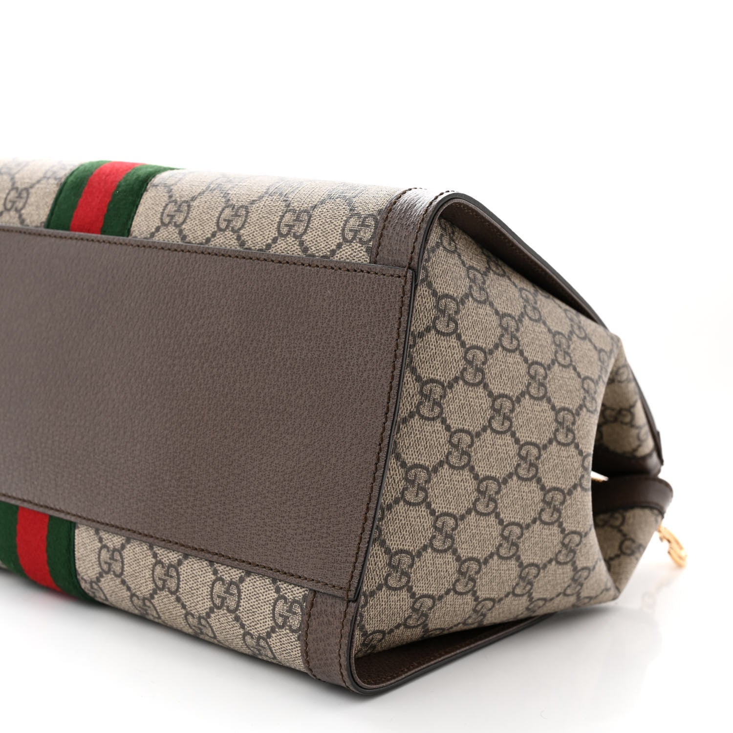 Gucci GG Supreme Monogram Web Medium Ophidia Tote Bag Brown 10 of 11