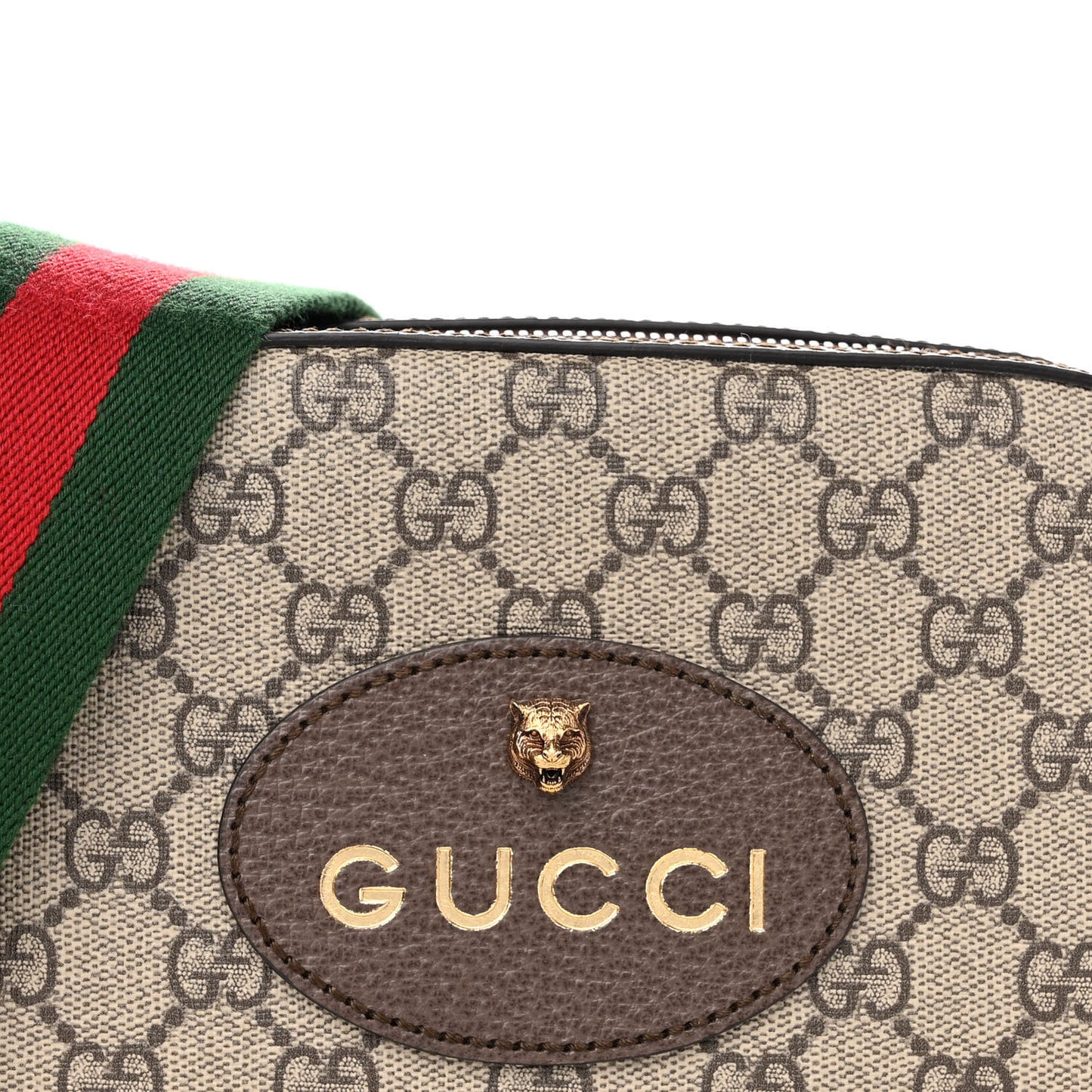 GG Supreme Monogram Web Neo Vintage Shoulder Bag Beige New Acero Crop