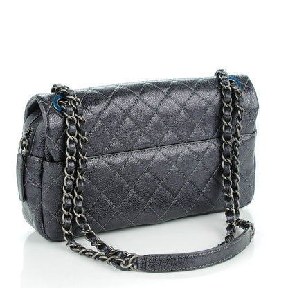 Chanel Caviar Quilted Jumbo Easy Flap Argent 3 of 8