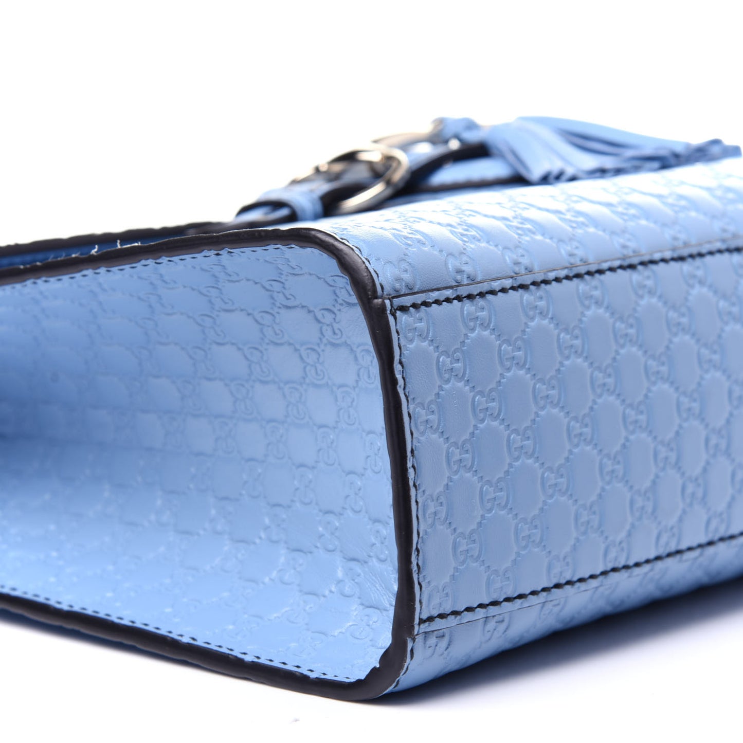 Microguccissima Medium Emily Chain Shoulder Bag Mineral Blue