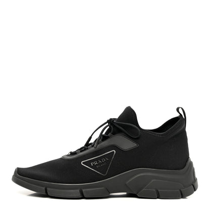 Prada Knit Fabric Logo Mens Running Sneakers 8 Black 1 of 10